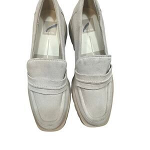 Dolce Vita Evanka Suede Lug Sole Penny Loafers Beige Size 7